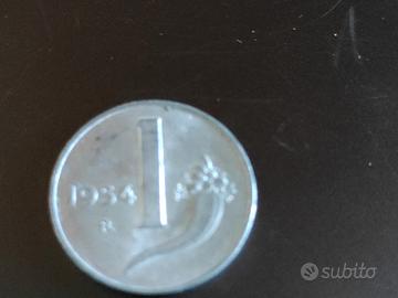moneta 1 lira anno 1954