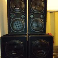 2 casse passive AUNA + 2 subwoofer passivi AUNA