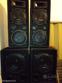 2 casse passive AUNA + 2 subwoofer passivi AUNA