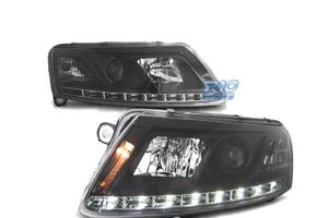 FARI AUDI A6 C6 04-08 CON DRL VERI NERI