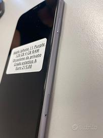 Apple Iphone 11 viola 128 gb  usato