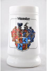 Boccale Birra WUNSTER in vetro opalina bianco