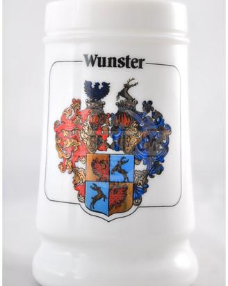 Boccale Birra WUNSTER in vetro opalina bianco