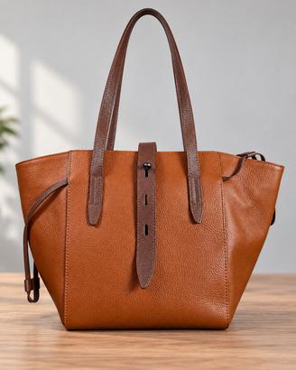 Borsa in pelle Le Corone shopper 