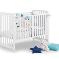 culla 8 in 1 glam azzurra in legno bianca