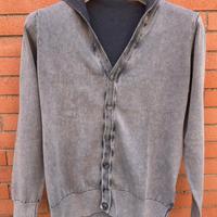 Cardigan grigio Nuvolari con cappuccio Taglia S