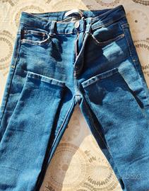 Skinny jeans Zara taglia 38 nuovo Y2K zip