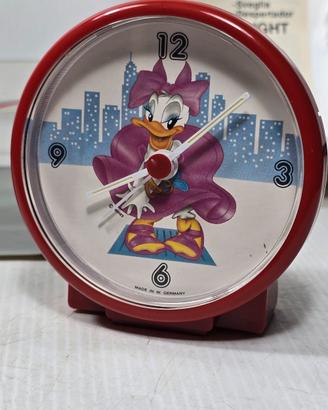 Sveglia vintage NOS anni 80 paperina Moonlight
