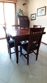 Tavolo allungabile in arte povera