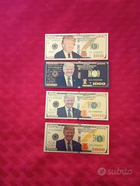 "TRUMP"4 BANCONOTE LAMINATE ELEZIONI 2024