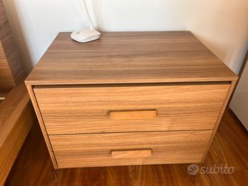 Coppia di comodini effetto legno