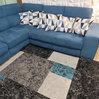 Divano letto angolare con penisola, Blue Jeans 