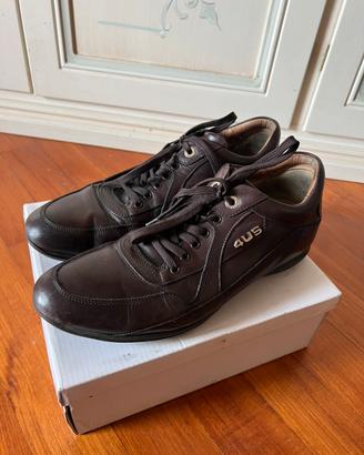 4US Cesare Paciotti Sneakers Uomo in Pelle Marrone