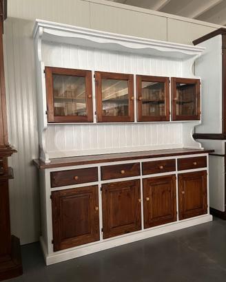 Credenza cristalliera 4 ante stile country
