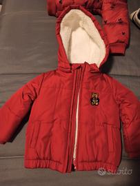 Piumino Guess neonati baby 12 mesi rosso giubbotto