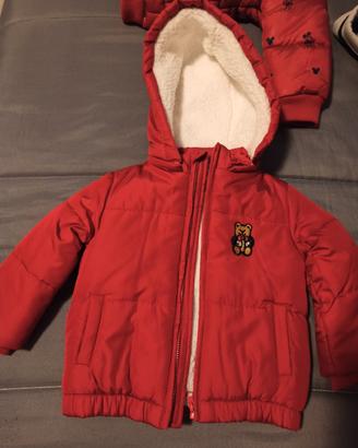 Piumino Guess neonati baby 12 mesi rosso giubbotto