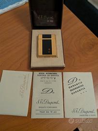 Accendino S.T. Dupont placcato oro e lacca cinese