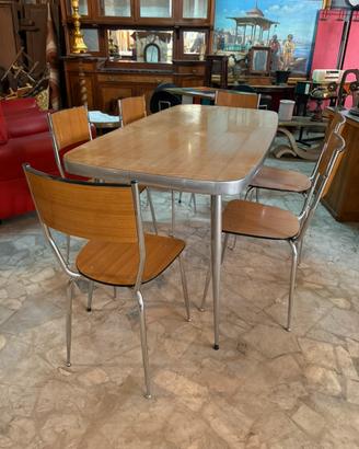 Set tavolo + 6 sedie vintage anni50/60