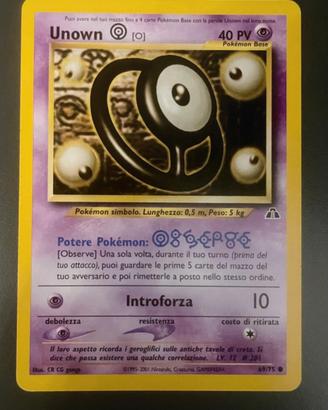Unown n. 69 mazzo neo discovery