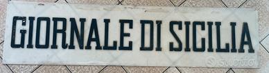 Insegna vintage Giornale di Sicilia