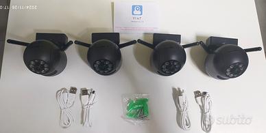 4 telecamere  wireless nere da interno/esterno
