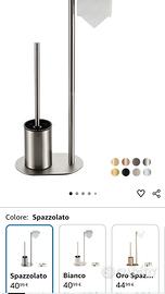 Porta scopino e porta rotolo nuovo 