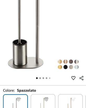 Porta scopino e porta rotolo nuovo 