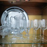 bicchieri brocca portacaramelle cristallo vintage 