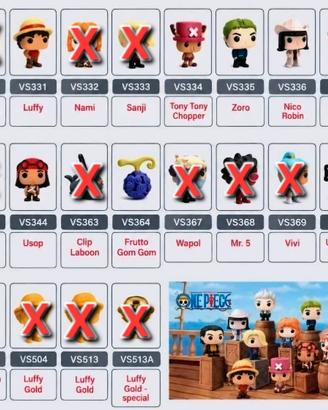 Set 10 personaggi One Piece Kinder Joy 