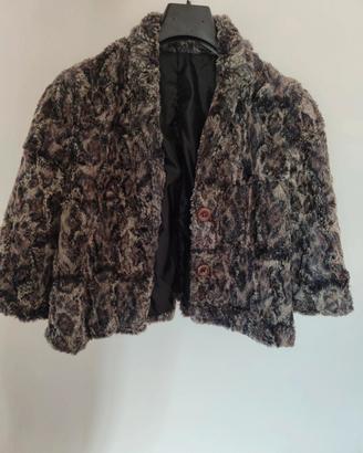 Cappotto finta pelliccia, fantasia animalier