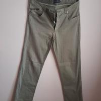 Pantalone in tessuto grigio- verde taglia 52 Sergi
