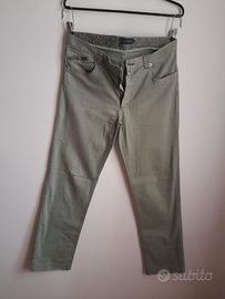 Pantalone in tessuto grigio- verde taglia 52 Sergi