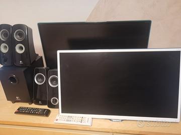 Altoparlanti Logitech+subwoofer+ 2 Tv  Samsung 24