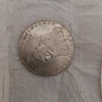 Moneta D'argento Tallero italiano del 1891.