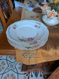 Servizio per 12 Piatti Vintage Porcellana 