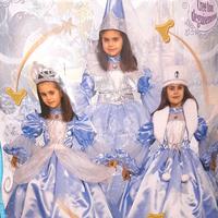 Costume carnevale NUOVO Tre principesse blu in 1