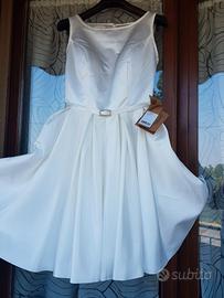 Abito da sposa corto nuovo mai indosatto Mis 48 IT