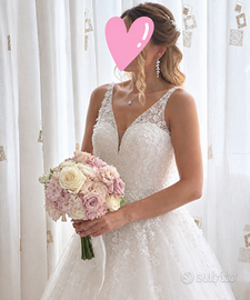 Abito sposa Luna Novias di rosa clarà 2026 6S132