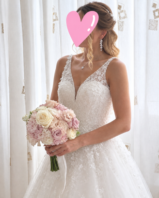 Abito sposa Luna Novias di rosa clarà 2026 6S132