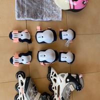 Set completo pattini in linea in-line skate