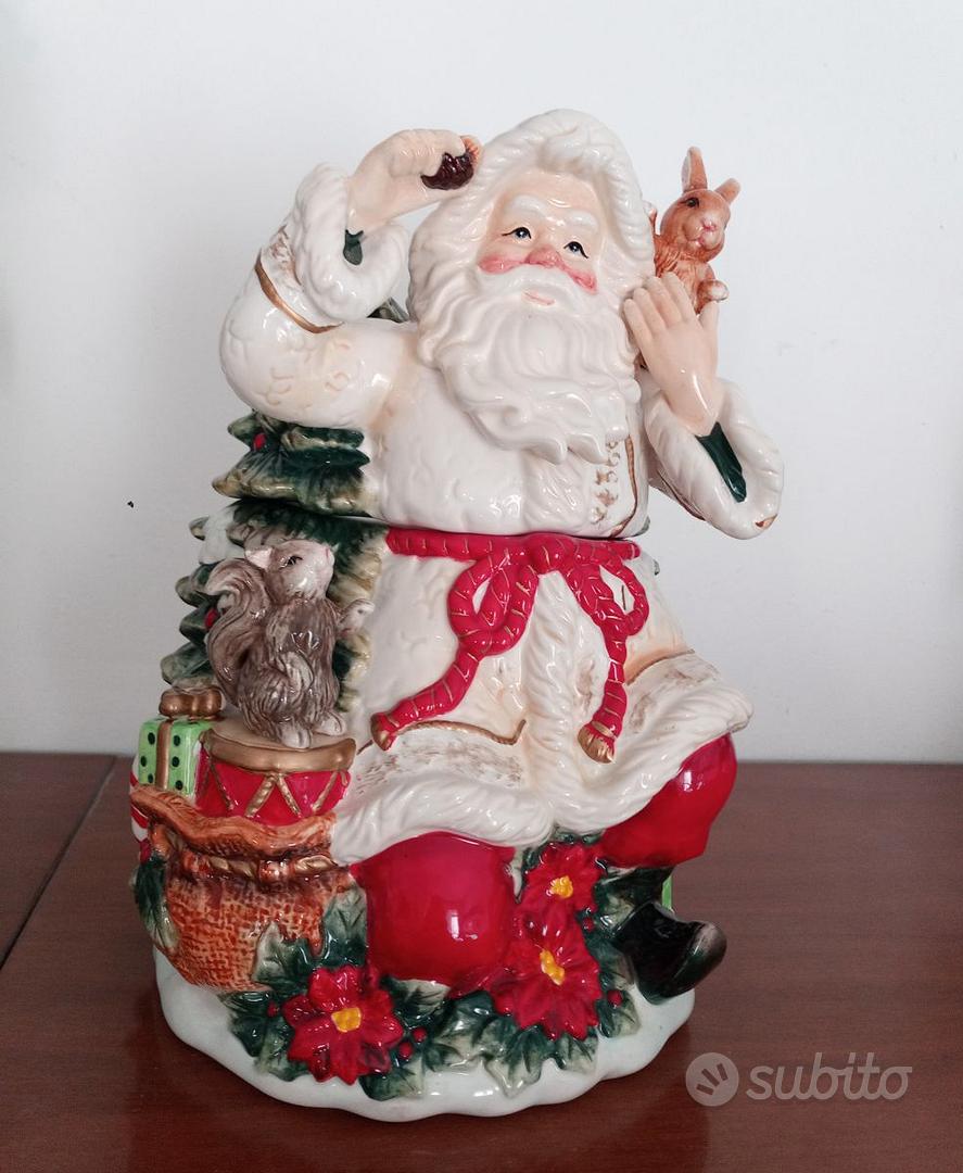 Grande biscottiera Babbo Natale porcellana vintage - Arredamento e  Casalinghi In vendita a Milano