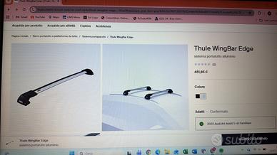 Barre Thule WingBar Edge aereo