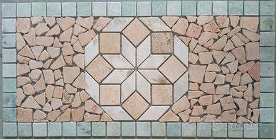 mosaico rosone marmo pavimento piastrelle giardino