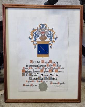 diploma nastro azzurro ww1,si spedizione 