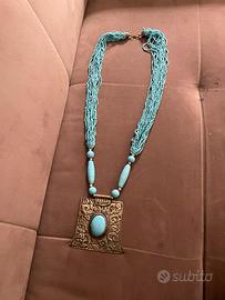 Collana Tribale Turchese Boho Chic
