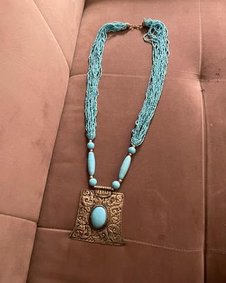 Collana Tribale Turchese Boho Chic