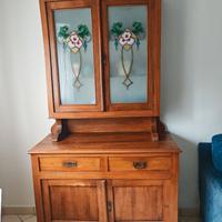 Credenza con vetrina liberty