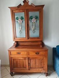 Credenza con vetrina liberty