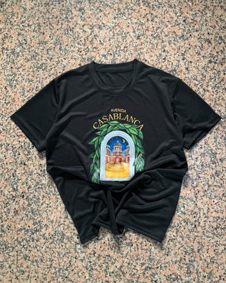Casablanca T-Shirt Nera Nuova Cartellino Taglia S