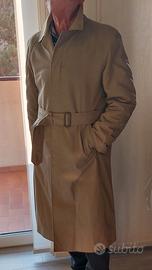 Ballarini Trench Coat Beige con Fodera a righe